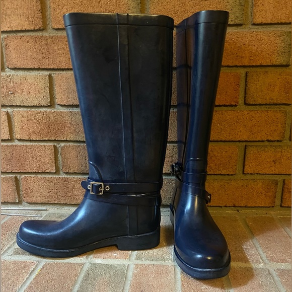 Coach Lori Navy 9M Rain Boots - Picture 2 of 6